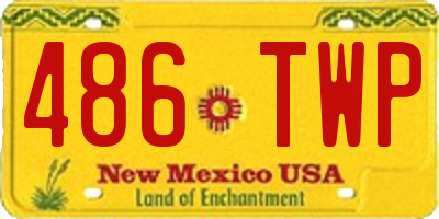 NM license plate 486TWP