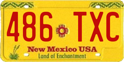 NM license plate 486TXC