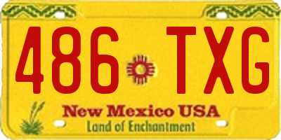 NM license plate 486TXG