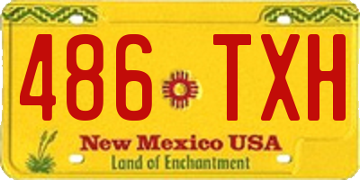 NM license plate 486TXH