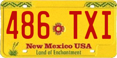 NM license plate 486TXI