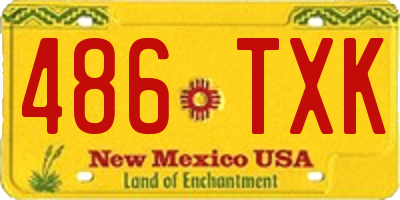 NM license plate 486TXK