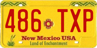 NM license plate 486TXP