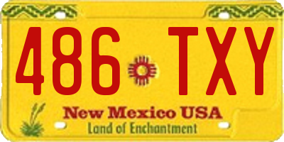 NM license plate 486TXY