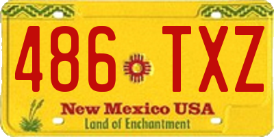 NM license plate 486TXZ