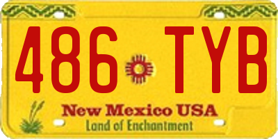 NM license plate 486TYB