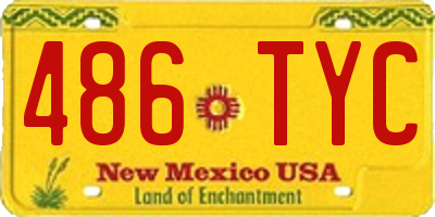 NM license plate 486TYC