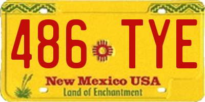 NM license plate 486TYE