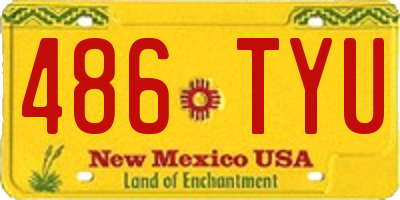 NM license plate 486TYU