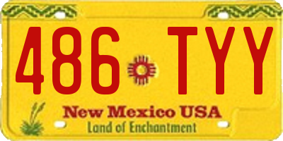 NM license plate 486TYY