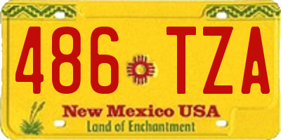 NM license plate 486TZA
