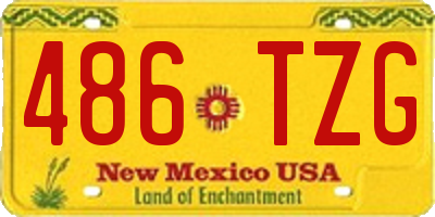 NM license plate 486TZG