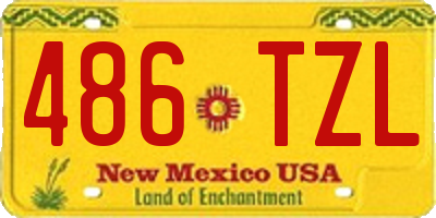 NM license plate 486TZL