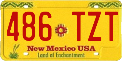 NM license plate 486TZT