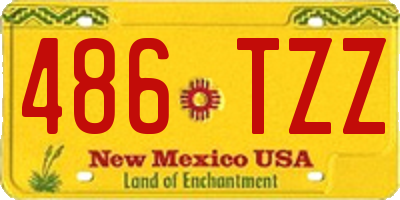 NM license plate 486TZZ