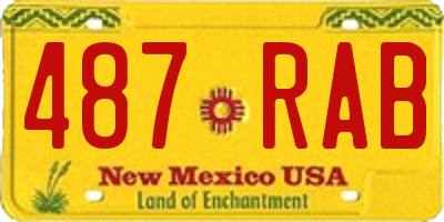 NM license plate 487RAB