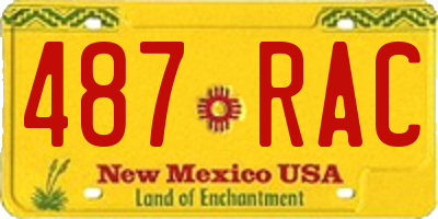 NM license plate 487RAC