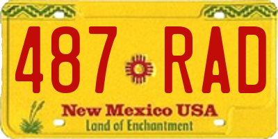 NM license plate 487RAD