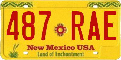 NM license plate 487RAE