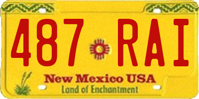 NM license plate 487RAI