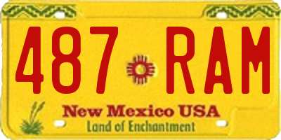 NM license plate 487RAM