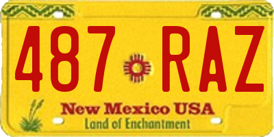 NM license plate 487RAZ