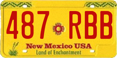 NM license plate 487RBB