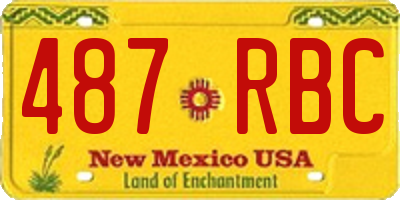 NM license plate 487RBC