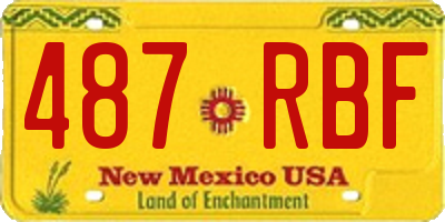 NM license plate 487RBF