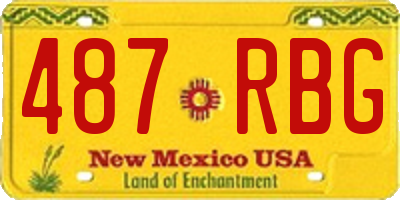 NM license plate 487RBG