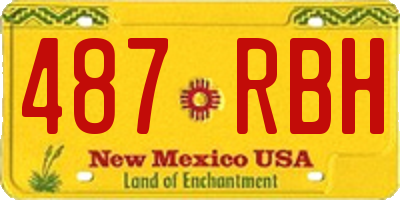 NM license plate 487RBH