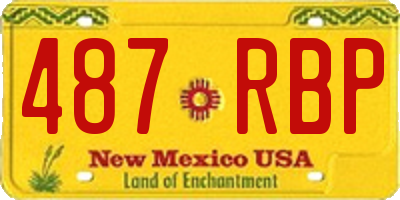 NM license plate 487RBP