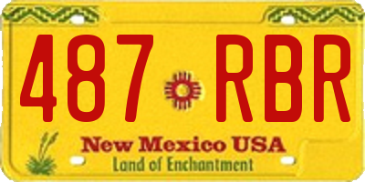 NM license plate 487RBR