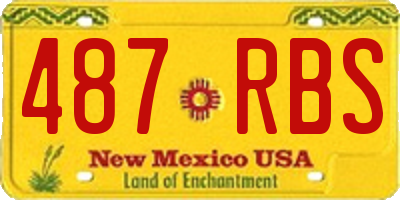 NM license plate 487RBS