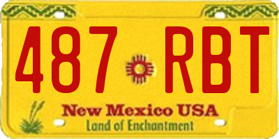 NM license plate 487RBT