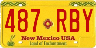 NM license plate 487RBY