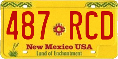NM license plate 487RCD