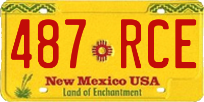 NM license plate 487RCE