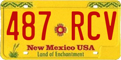NM license plate 487RCV