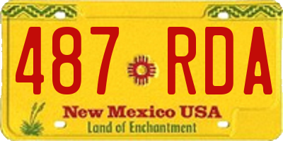 NM license plate 487RDA