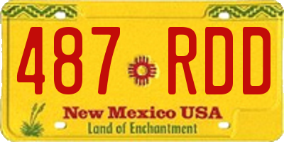 NM license plate 487RDD
