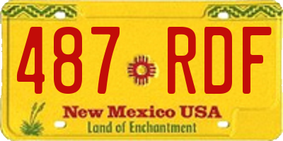 NM license plate 487RDF