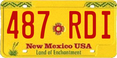 NM license plate 487RDI