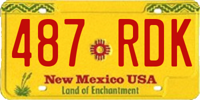 NM license plate 487RDK