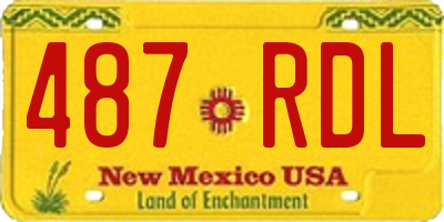 NM license plate 487RDL