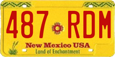 NM license plate 487RDM