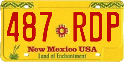 NM license plate 487RDP