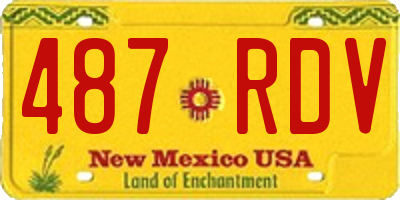 NM license plate 487RDV
