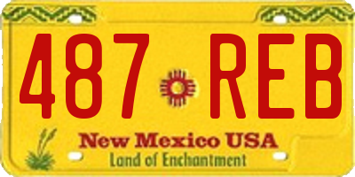 NM license plate 487REB