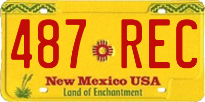 NM license plate 487REC